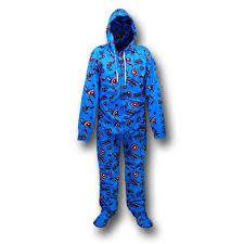 Captain America Footed Hooded Pajamas - SuperHeroStuff