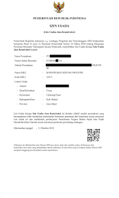 Surat Izin Usaha Jasa Konstruksi Siujk Contoh Seputar Surat