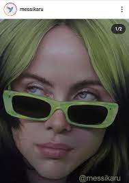 Billie eilish (photo by amy price) and her drawing of breasts. Hyperrealistic Drawing Of Billie Eilish Billieeilish