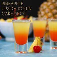 Birthday Cake Shot Recipe Vanilla Vodka Pineapple Upside Down Cake Shot Recipe Pineapple Upside Down Cake Shot Cake Shots Alcohol Drink Recipes
