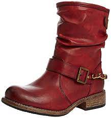 Rieker 96773 35 Women S Biker Boots Red Burgundy 5 U Https Www Amazon Co Uk Dp B010ftnbjw Ref Cm Sw R Pi Dp 1vkk Biker Boots Boots Womens Biker Boots