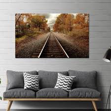 Art deco glass is a colourful and bright period in design history that brought amazingly sharp and strong imagery into the public consciousness. Yosemite Home Decor 36 In X 60 In Autumn Rails Tempered Glass Wall Art Ar30130427 The Home Depot