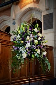 Our flower arrangements are made from quality silk flowers that look so real that you have to touch or smell them to know the difference. White And Purple Flower Arrangements For Church Wedding