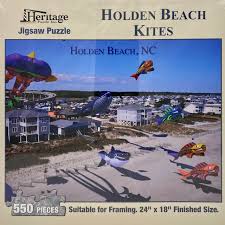 Finished size 24 x 30. Holden Beach Kites Puzzle Beach Mart