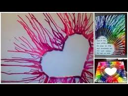 Diy Geschmolzenes Herz Mit Spruch Auf Leinwand Leinwand Selber Gestalten Kinder Leinwand Leinwandbilder Selbst Gestalten