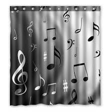 Extra Long Polyester Shower Curtain Black White Stripe 60 X 72 In 2020 Fabric Shower Curtains Curtains Black Curtains