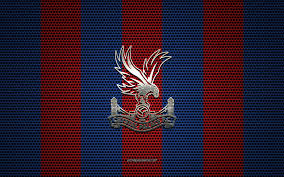 The image gallery carousel displays a single slide at a time. Crystal Palace Fc Logo English Football Club Metal Emblem Blue Red Metal Mesh Background Hd Wallpaper Peakpx