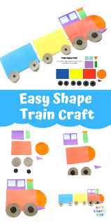 Easy Train Shape Craft For Kids Train Activities Train Crafts Shape Crafts