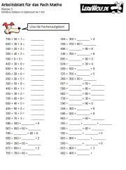 Die schüler erfinden eigene aufgaben, erschließen sich lösungen durch analogiebildung und führen aufgabenreihen weiter. Ubungen Mathe Klasse 3 Kostenlos Zum Download Lernwolf De