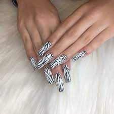 Zebra Nails Zebra Nails Zebra Acrylic Nails Cute Acrylic Nail Designs
