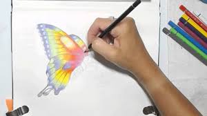 Painting A Watercolor Pencils Butterfly By Dion Dior Watercolor Watercolor Pencil Art Watercolor Pencils