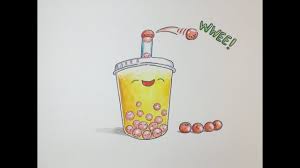 The sweet and creamy bubble teas you buy in the stores are usually flavored with special powders and sweetened condensed milk. How To Draw Kawaii ã‹ã‚ã„ã„ å¯æ„›ã„ Bubble Tea Step By Step Easy Youtube