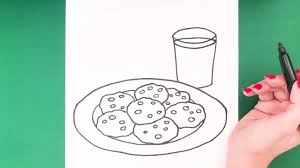 In this how to video, you will learn how to draw a cookie monster cupcake. Cookie Drawing How To Draw Cookies And Milk Easy Step By Step Drawi Cookie Drawing Super Easy Drawings Easy Christmas Drawings