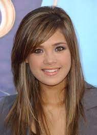 Layered bangs at the chin length are great for hairstyles in transition. Light Brown Hair With Side Bangs Hair Styles Oval Face Hairstyles Side Bangs Hairstyles