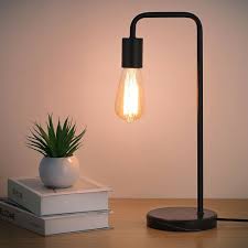 Mini Bedside Lamp Nightstand Lamps Marble Base Black Curved Rod Night Study 21 99 Black Lamp Bas In 2020 Modern Desk Lamp Industrial Table Lamp Bedside Table Lamps
