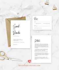 Modern Wedding Invitation Template Simple Wedding Invite Etsy Modern Wedding Invitations Templates Modern Wedding Invitations Homemade Wedding Invitations