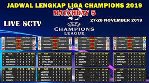 Final liga champions 2021, manchester city vs chelsea, rekor duel guardiola dan tuchel. Jadwal Siaran Langsung Liga Champions 2019 Matchday Ke 5 Uefa Champions League 2019 Matchday 5 Youtube