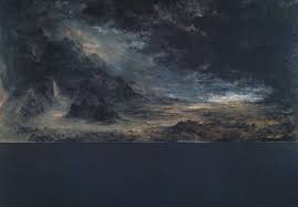 michael biberstein landscape with predella nr 1 1987 landscape painting art