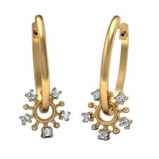 Design your own engagement ring online! Round Brilliant Cut Real Diamonds Designer Hoop Earring In Yellow Gold Buy Setting Earrings Hoop Earrings 14kt Gold Hoop Earrings Product On Alibaba Com