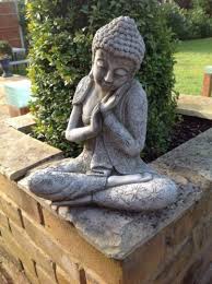 Resting Buddha Statue Cast Stone Garden Ornament Buddha Statue Garden Buddha Statue Buddha Garden