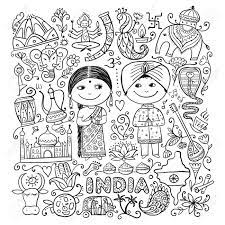 If your child loves interacting. Indian Lifestyle Coloring Page For Your Design Vector Illustration Royalty Free Cliparts Vectors And Stock Illustration Image 126325279
