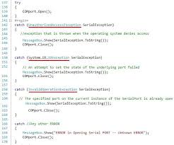 Serialport Exception Handling In C Using Dot Net Framework Visit Http Www Xanthium In Building Opensource Gui Based Serial Port Communication Net Framework