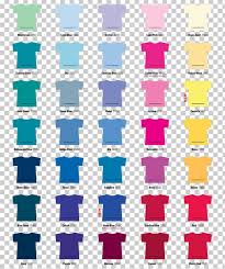 T Shirt Gildan Activewear Color Chart Top Png Clipart
