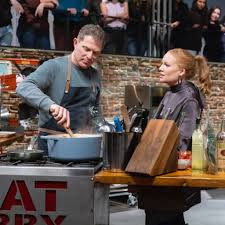 Happening right now on @foodnetwork… new #BeatBobbyFlay with @amberruffin &  @tiffanifaison #TuneIn