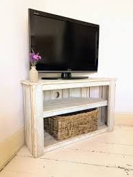 Handmade Rustic Corner Table Tv Stand With Shelf Reclaimed Etsy In 2020 Tv Stand Shelves Corner Table Small Living Room Decor
