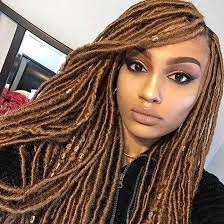 Faux Locs Hair Black And Blonde 18inch Faux Locs Crochet Hair Synthetic Crochet Braids Hair Extensions 15 Strands Pack Faux Locs Hairstyles Hair Styles Curly Hair Styles
