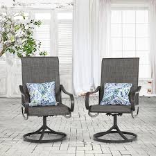 Check spelling or type a new query. Mfstudio 2 Pieces Patio Dining Chairs Swivel Metal Chairs All Weather Resistant Outdoor Furniture Sling Mesh Brown Steel Frame Walmart Com Walmart Com