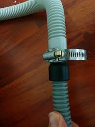 Insert the end of the first piece of pipe into one side of the flexible connector. How To Extend Washing Machine Drainage Hose Such That It Doesn T Leak Home Improvement Stack Exchange