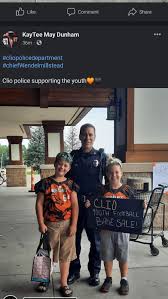 Our Detective, Johnnie Torres stopped by at VG's to help support Clio Youth  Football at their bake sale. They're trying to raise $30,000 in order to  purchase new helmets and shoulder pads