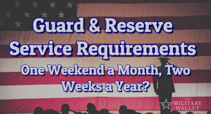 guard reserve service requirements one weekend a month