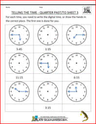 Clock Worksheet Quarter Past And Quarter To Telling Time Worksheets Time Worksheets 2nd Grade Worksheets