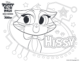 There is also hissy who is a kitten. Hissy Disney Puppy Dog Pals Coloring Pages Printable