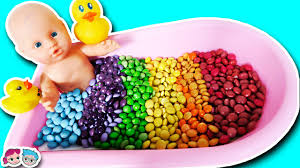 Pamper yourself with a selection of smackers bath and body products including lime bubble bath, strawberry. Learn Colors Baby Doll Bath Time M M S Smarties Chocolate Skittles How To Bath Baby Doll Play Youtube