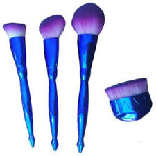 flawless blue mini makeup brush kit