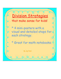 Conceptual Division Strategies Charts With Visual Models And Detailed Steps