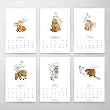 Printable Monthly Calendar 2020 2021 Forest Animals Nature Watercolor Art Downloadable Pdf Mid Year Calendar 20 21 Nature Watercolor Art Calendar Themes Watercolor Calendar