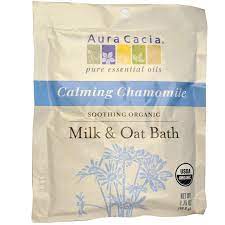 Cancer free baby bath soap: Aura Cacia Soothing Organic Milk Oat Bath Calming Chamomile 1 75 Oz 49 6 G Iherb