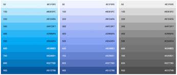 Light Blue From Google Material Colors In Full Colors Protanopia Mode And Grayscale Light Blue Color Code Light Blue Color Data Visualization
