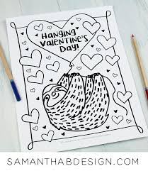 Free Download Sloth Valentine S Day Coloring Sheet Great Class Party Idea In 2021 Valentines Day Coloring Kids Themed Birthday Parties Birthday Party Activities