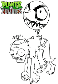 Balloon zombie from plants vs zombies coloring picture to print. 30 Free Printable Plants Vs Zombies Coloring Pages Plants Vs Zombies Coloring Pages Plant Zombie