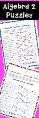 Algebra 2 Puzzles And Activities Algebra School Algebra Algebra 2