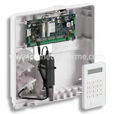 Filaire kit d'alarme composé de 4 capteurs, 1 centre, 1 batterie, 1 sirène. Kit Centrale Honeywell Galaxy Flex50 Avec Clavier Mk8f