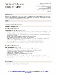 Download 20+ modern resume formats in both microsoft word (doc) & pdf. Fire Alarm Technician Resume Samples Qwikresume