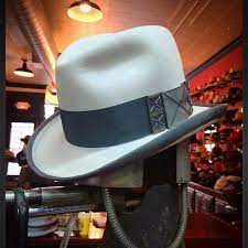 A Bone Beaver Fur Felt Lords Homburg A Slate Obi Bow And Slate Binding Make This Hat A Classic Stunner Mens Dress Hats Hats For Men Hat Fashion