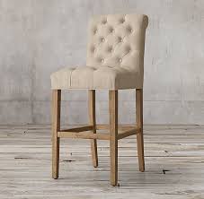 Bennett Roll Back Fabric Stool Arm Chairs Living Room Wooden Dining Room Chairs Upholstered Stool