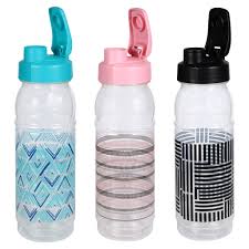 Bulk Translucent Printed Plastic Water Bottles With Snap Lids 22 Oz Dollar Tree